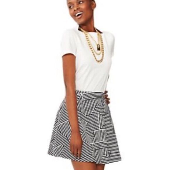 Kate Spade Saturday Black White Circle Mini Skirt - Picture 1 of 10
